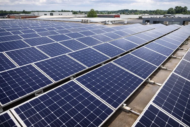 Panneaux solaires après nettoyage